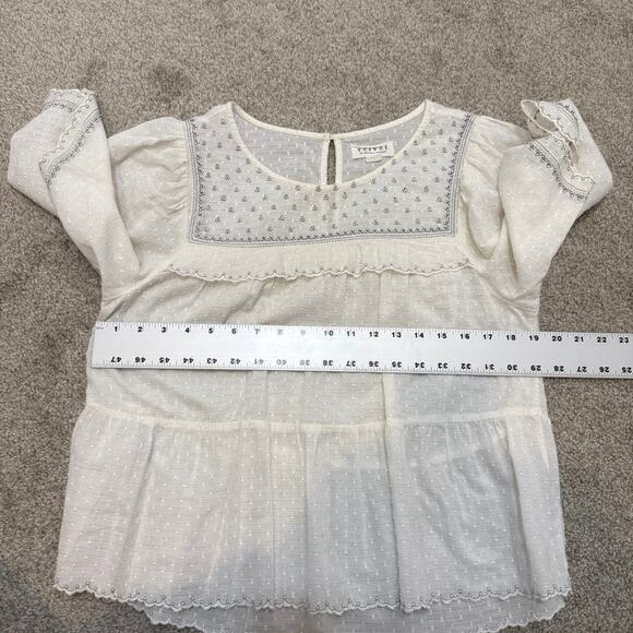 Velvet by Graham Spencer embroidered 1/2 sleeve peasant top TB 2927 - Picture 6 of 12